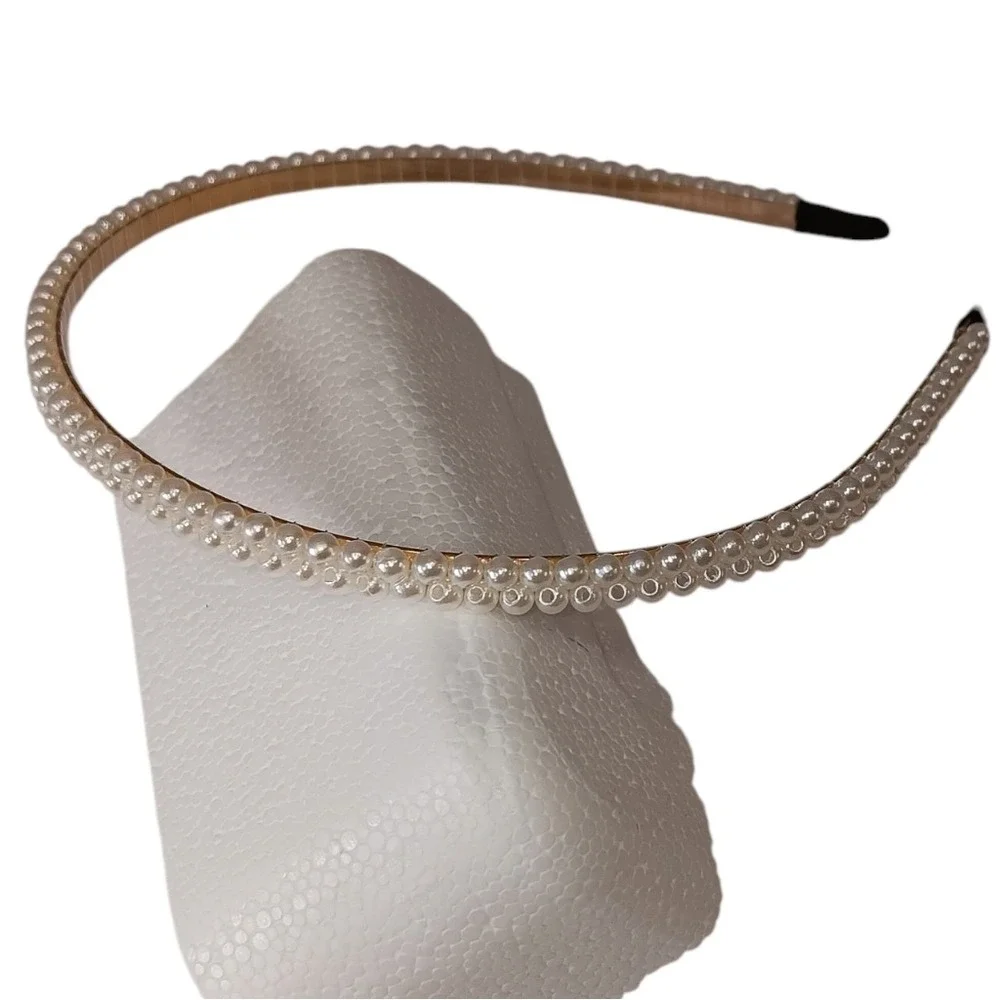 Elegant Pearl‎ Beaded Headband - Chic Boho Bridal Fairy Wedding Hair Accessory